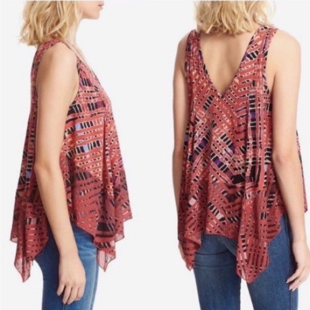 Free People day dreamers red loose tank top!